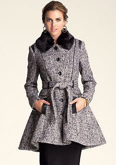 Fit & Flare Wool Coat