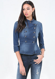 Denim Military Jacket