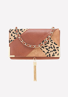 Kyla Leopard Patchwork Bag