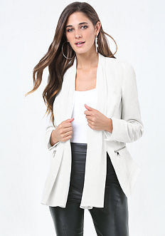 Crepe Zip Detail Jacket