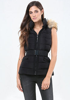 Belted Puffer Vest