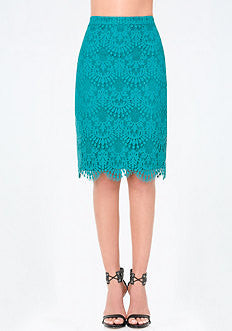 Scallop Lace Pencil Skirt