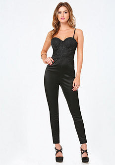 Brocade Bustier Jumpsuit