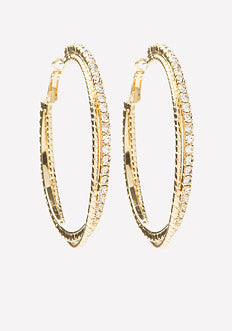 Glitzy Twist Hoop Earrings