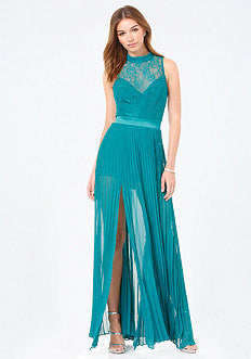 Petite Lace Bodice Gown